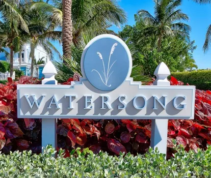 Sign displaying Watersong